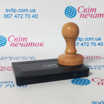 Набір дерев'яна колодка Gloria wood R40 + штемпельна подушка Trodat 9051