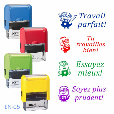 Шкільний штамп іноземною мовою, з корпусом С20 (1 штамп)