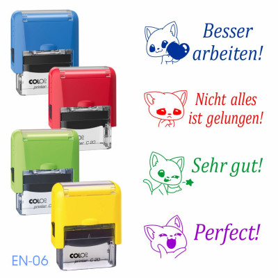 Шкільний штамп іноземною мовою, з корпусом С20 (1 штамп)