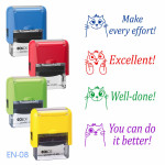 Шкільний штамп іноземною мовою, з корпусом С20 (1 штамп)