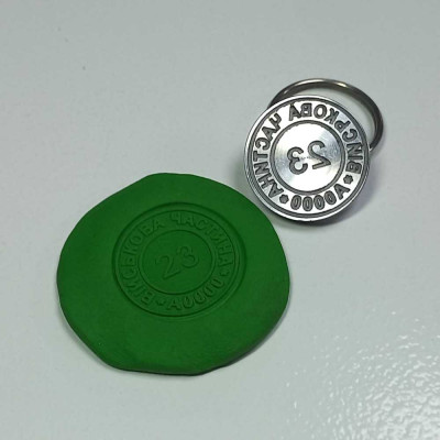 Металева печатка для пластиліну Ø20мм.