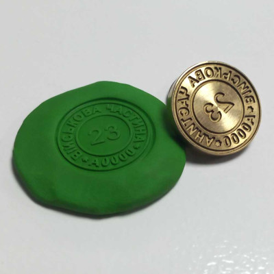 Металева печатка для пластиліну Ø20мм.