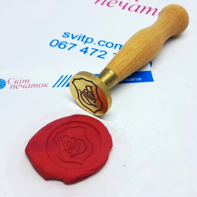 Металева печатка для сургучу Ø30мм.